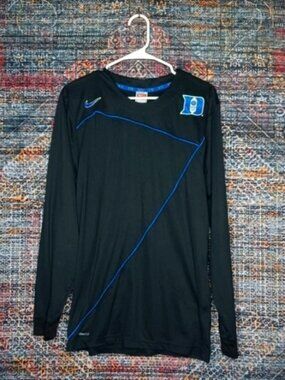 Nike ELITE mens Duke Blue Devils sewn warm up shooting shirt S EUC
